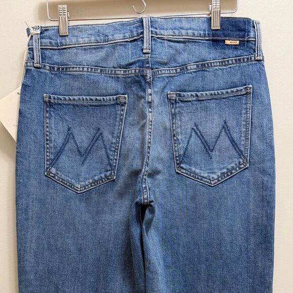NWT Mother Superior The Dodge Flood Cuff Denim Jean in Toil and Trouble Size 30 - Picture 5 of 9
